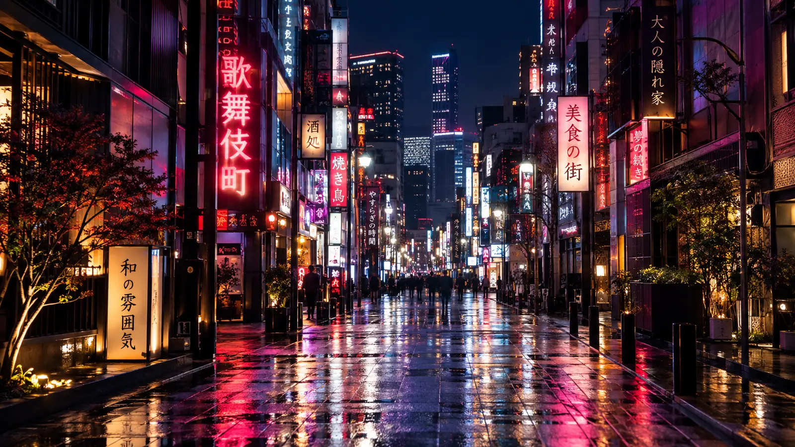 東京歌舞伎町夜生活街景